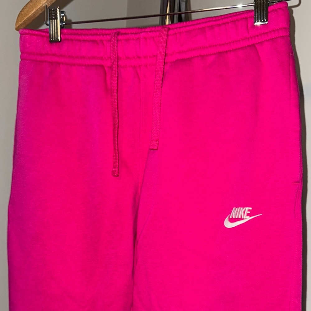 Nike Pink Athletic Sweatpants with Signature Swoosh